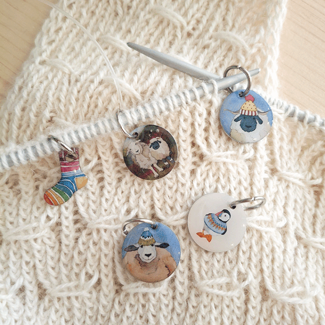 Emma Ball Maschenmarkierer Tiere Schafe Papageitaucher Yuniku