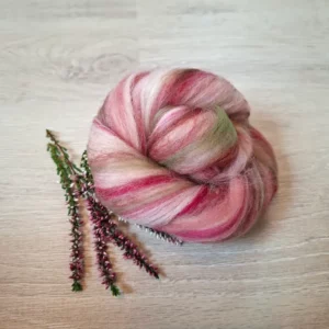 Spinnwolle Mini Batts Merino Heideblüte rosa