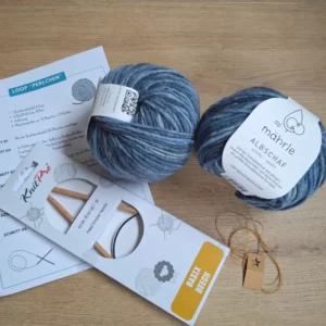Strickset Loop Perlchen deutsche Merinowolle Yuniku